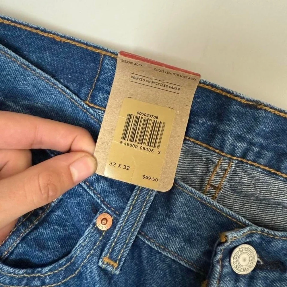 Mens Levi Strauss 505 Zip Fly‎ Relax Fit Denim Jeans size 32x32